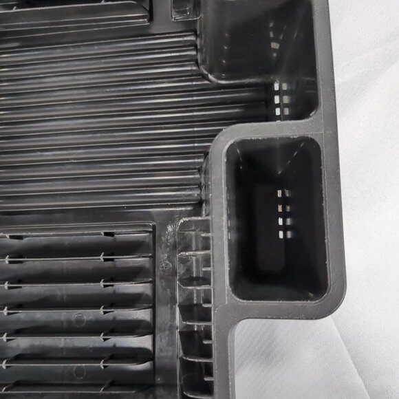 Rubbermaid 8354 Black Space Saver Drainer Drip Dish Drying Rack 1182 2015 13x18x - Picture 6 of 16